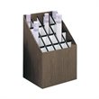 ADD TO YOUR SET: Safco Upright 20 Compartment Wood/Fiberboard Roll Files in Walnut 