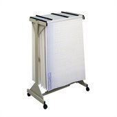 Safco Mobile Plan Center Metal Mobile Hanging Files Stand in Sand