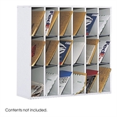 Safco Wood 18 Compartment Mail Organizer