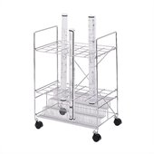 Safco Chrome Wire Roll File With 24 Compartments