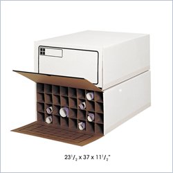 Safco 32 Compartment Medium Tube-Stor KD Roll Files in White