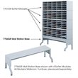 Safco E-Z Sort Metal Satellite Mail Station Base in Gray