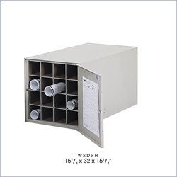 Safco 32" 16 Compartment Metal Roll Files in Tropical Sand