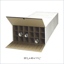 Safco 18 Compartment Large Tube-Stor KD Wood Roll Files in White (Set of 2)