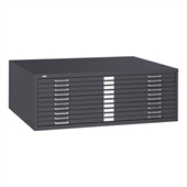 Safco 10 Drawer Metal Flat Files Cabinet for 30 x 42 Documents in Black