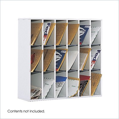 Safco Wood 18 Compartment Mail Organizer