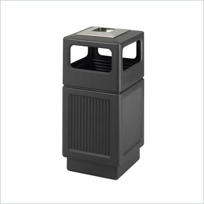 Safco Canmeleon Series Large Outdoor Recessed Panel Side Opening Receptacle with Urn