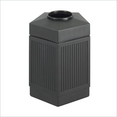 Safco Canmeleon Series Pentagon Indoor Outdoor Receptacle (Large) in Black