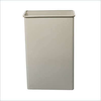 Safco 22 Gallon Rectangular Steel Trash Can (Set of 3) in Sand