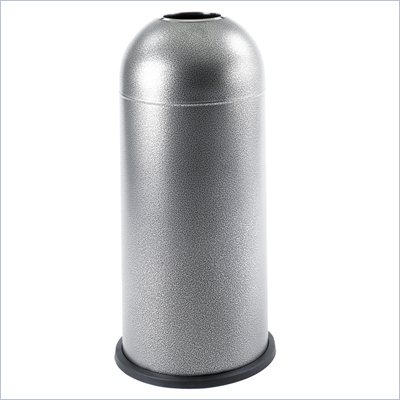 Safco Black Speckle Open Top Dome Receptacle in Black Speckle