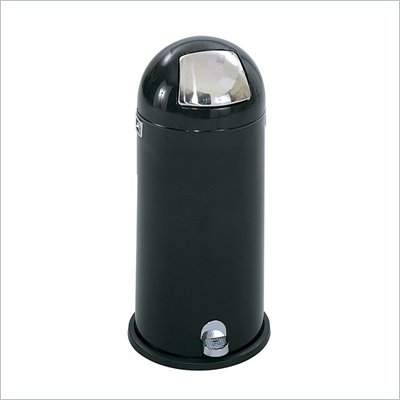 Safco Black 15 Gallon Step-On Dome Receptacle