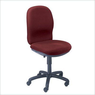 Safco Ambition High Back Armless Chair in Burgundy Polyester