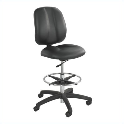 Safco Apprentice II Extended Height Vinyl Chair in Black