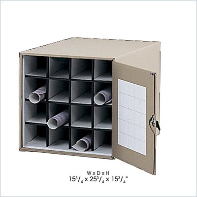 Safco 16 Compartment Corrugated Fiberboard Small Roll Files in Tropic Sand