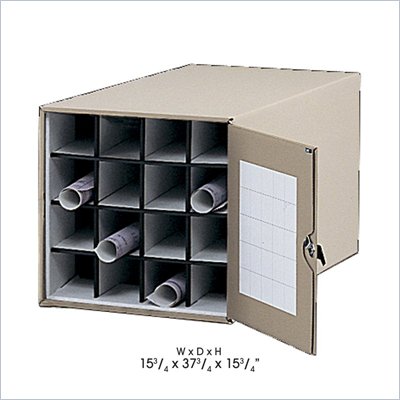 Safco 16 Compartment Corrugated Fiberboard Medium Roll Files in Tropic Sand 