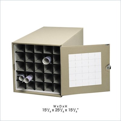 Safco 25 Compartment Corrugated Fiberboard Small Roll Files in Tropic Sand 