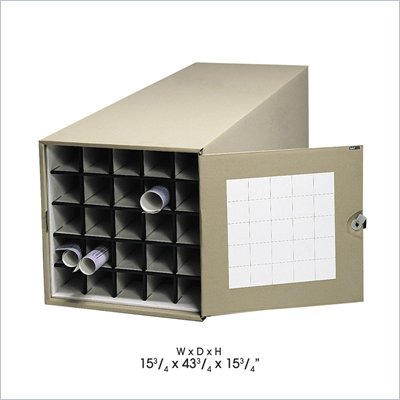 Safco 25 Compartment Corrugated Fiberboard Large Roll Files in Tropic Sand 