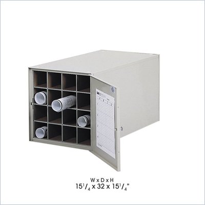 Safco 32" 16 Compartment Metal Roll Files in Tropical Sand