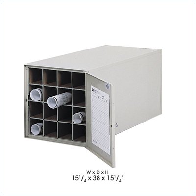 Safco 38" 16 Compartment Metal Roll Files in Tropic Sand