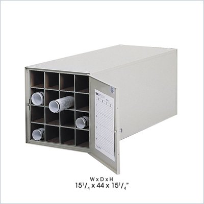 Safco 44"D 16 Compartment Metal Roll Files in Tropic Sand