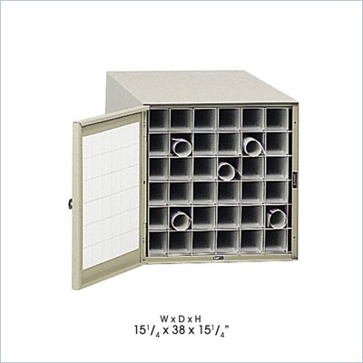 Safco 38" 36 Compartment Metal Roll Files in Tropic Sand