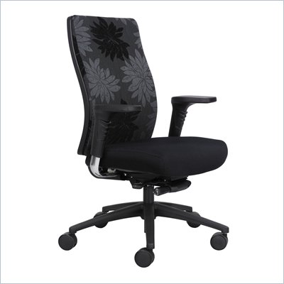 Safco Bliss High Back Chair in Black Print