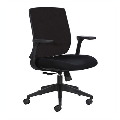 Safco Bliss Mid Back Chair in Black