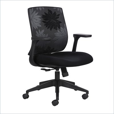 Safco Bliss Mid Back Chair in Black Print