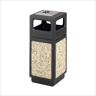 Safco Canmeleon Series Outdoor Aggregate Panel Side Opening Receptacle with Urn