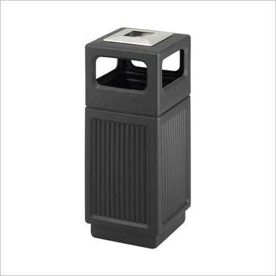 Safco Canmeleon Series Small Outdoor Recessed Panel Side Opening Receptacle with Urn
