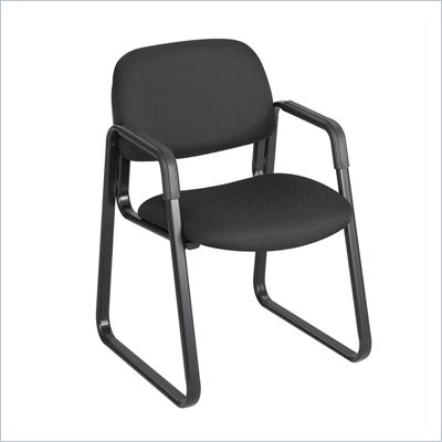 Safco Cava Sled Base Guest Chair in Black