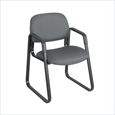 Safco Cava Sled Base Guest Chair in Charcoal
