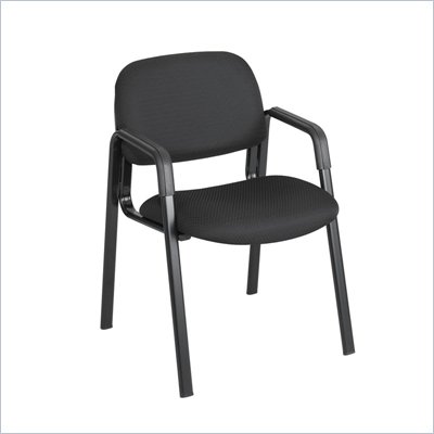 Safco Cava Straight Leg Stacking Chair in Black