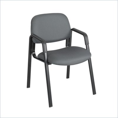 Safco Cava Straight Leg Stacking Chair in Charcoal