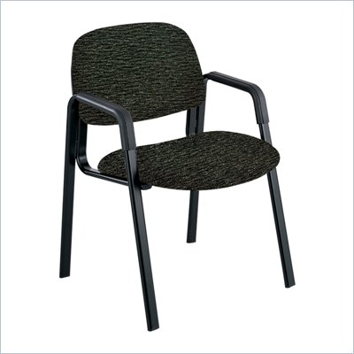 Safco Cava Urth Straight Leg Guest Chair in Black