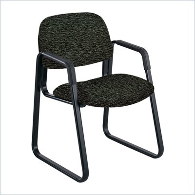 Safco Cava Urth Sled Base Guest Chair in Black