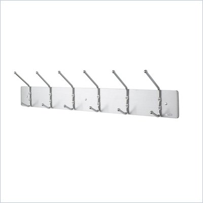 Safco Wall Rack 6 Hook Wall Coat Rack (Set of 6)