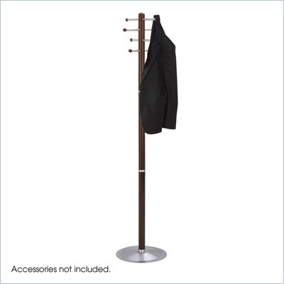 Safco Cherry Wood Standing Coat Rack