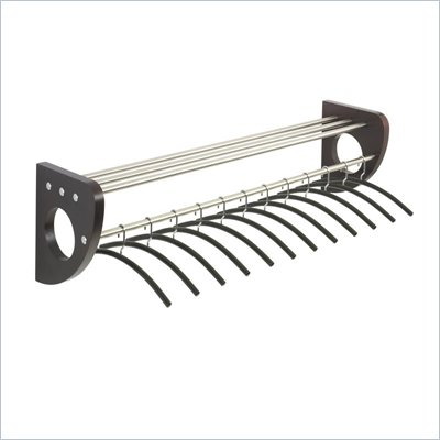 Safco Mode 48" Wood Wall Coat Rack With Hangers in Mahogany
