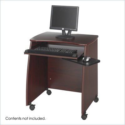 Safco Picco Duo Wood Computer Workstation in Mahogany