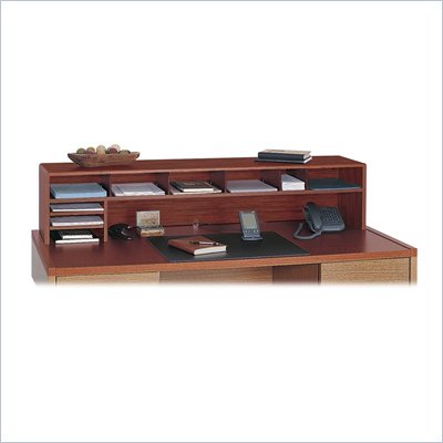 Safco 58"W Low Profile Desk Top Organizer in Cherry