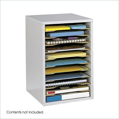 Safco Grey 11 Compartment Vertical Desk Top Sorter