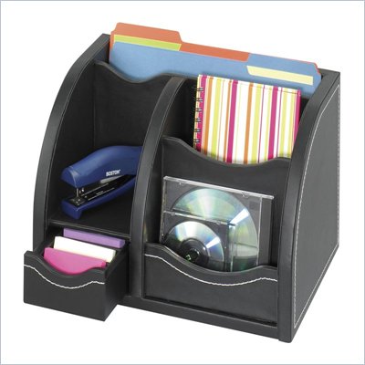 Safco Leather Look Multi-Organizer in Black