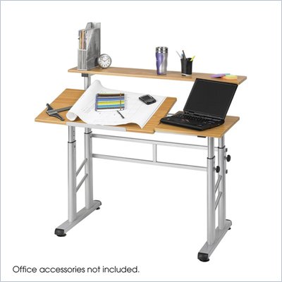 Safco Height Adjustable Split Level Drafting Table