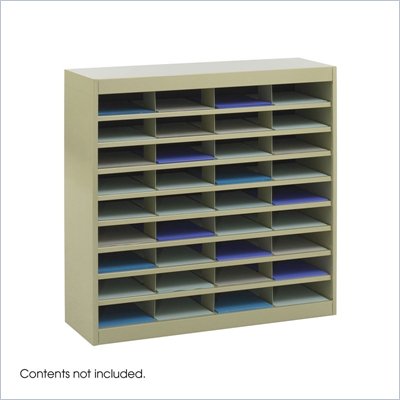 Safco E-Z Stor Sand Mail Organizer, 36 Letter Size Compartments