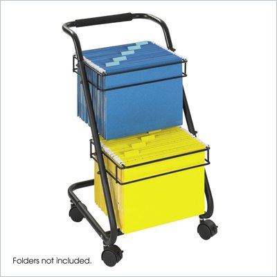 Safco Jazz 2 Tier Mobile Metal Hanging File Cart 