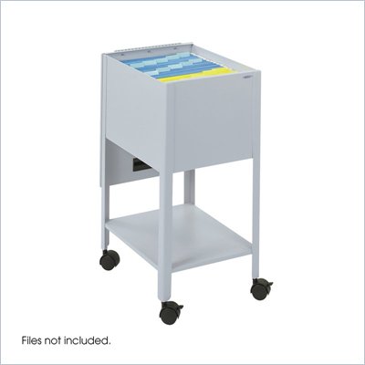 Safco Economy 1 Drawer Mobile Letter Metal Tub File in Gray