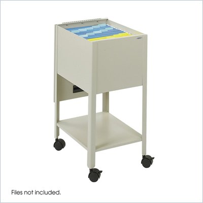 Safco Economy 1 Drawer Mobile Metal Letter Size Tub File in Putty