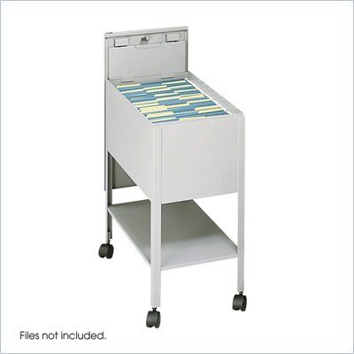 Safco Standard 1 Drawer Mobile Letter Size Metal Tub File with Lock in Gray