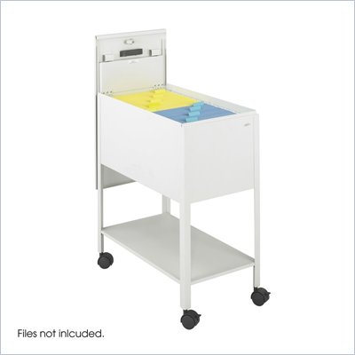 Safco Extra Deep Letter 1 Drawer Mobile Metal Tub File with Lock in Gray